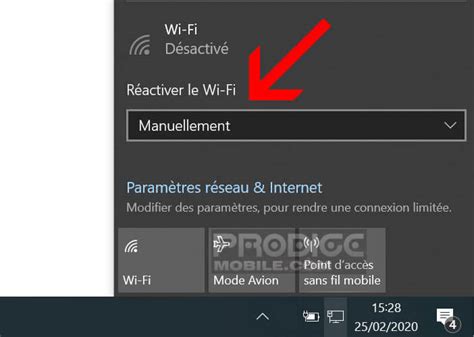 Activer le wifi manuellement windows 10